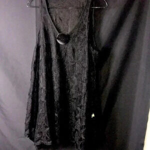 WOMENS SWIMSUIT COVERUP ONE SIZE BLACK MESH. GOOD CLEAN CONDITION